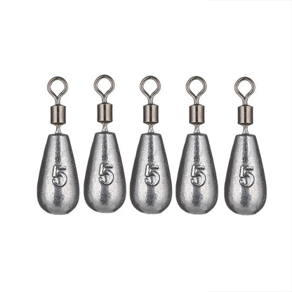 Water Drop Sinker Weights (5 Pack)