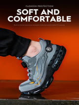 Men’s Outdoor Safety Shoes – Breathable Non-Slip Hiking Sneakers | Anti-Smash Steel Toe Work Boots