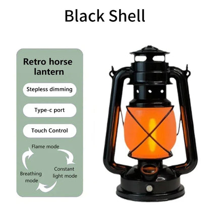 Vintage Rechargeable Camping Lantern – 3 Lighting Modes