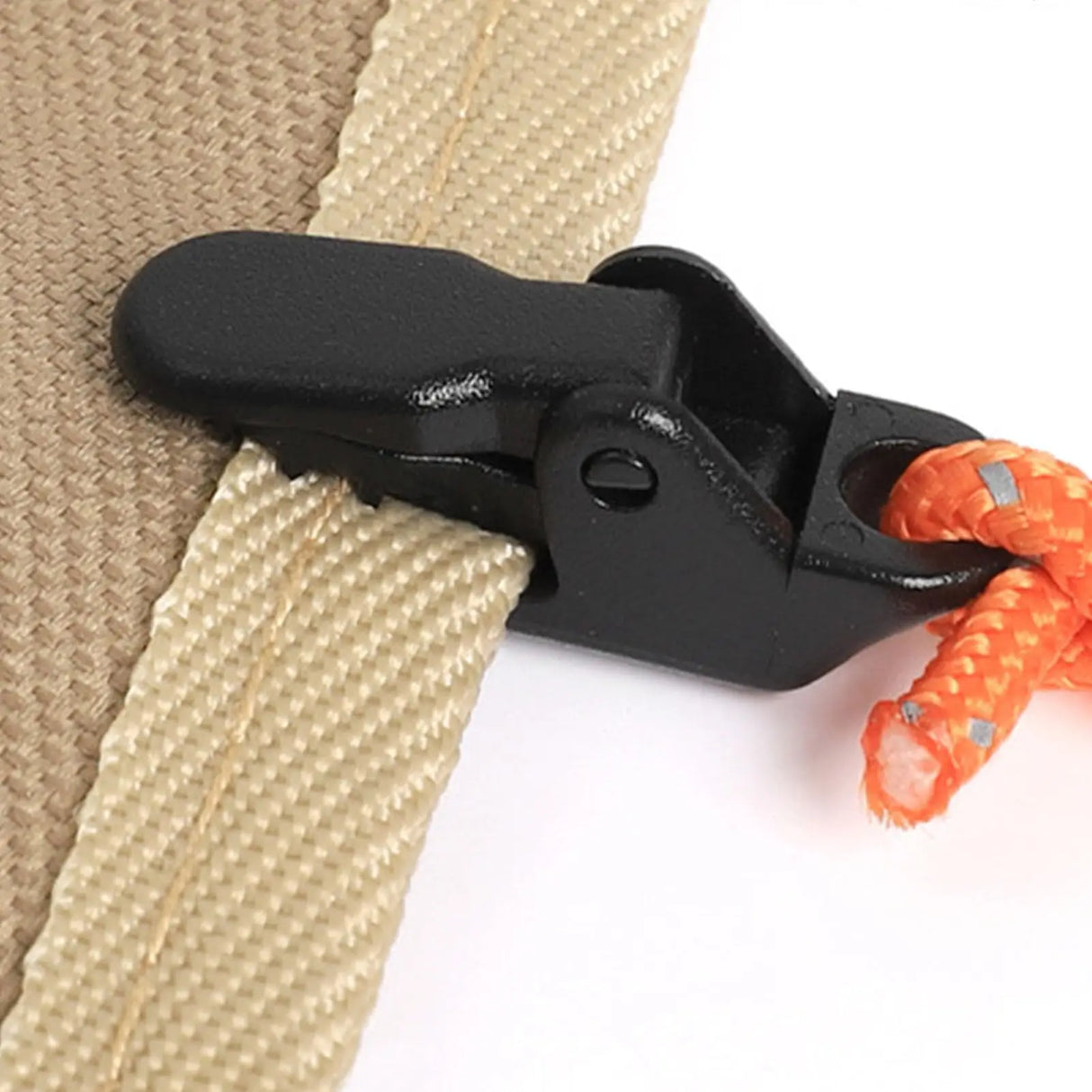 Heavy Duty Tent Clips Windproof Alligator Clamps for Camping Tarp Shelter Outdoor Gear with Rope Survival Tent Stakes Accessorie
