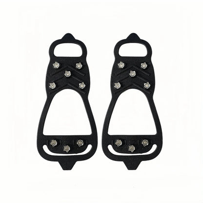 Outdoor Ice Cleats Anti Slip Shoe Covers Steel Studs Crampons for Walking on Snow and Icy Roads Winter Climbing Hiking Gear