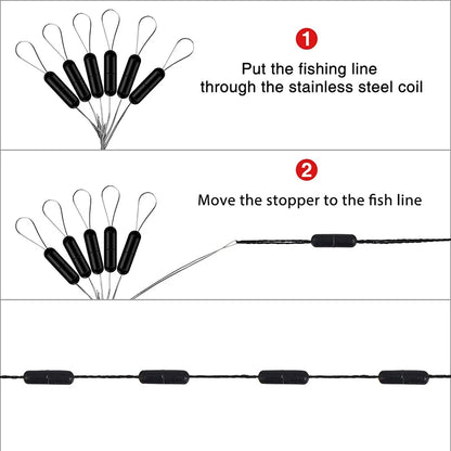 PRO BEROS Rubber Bobber Stoppers (60 Pack)