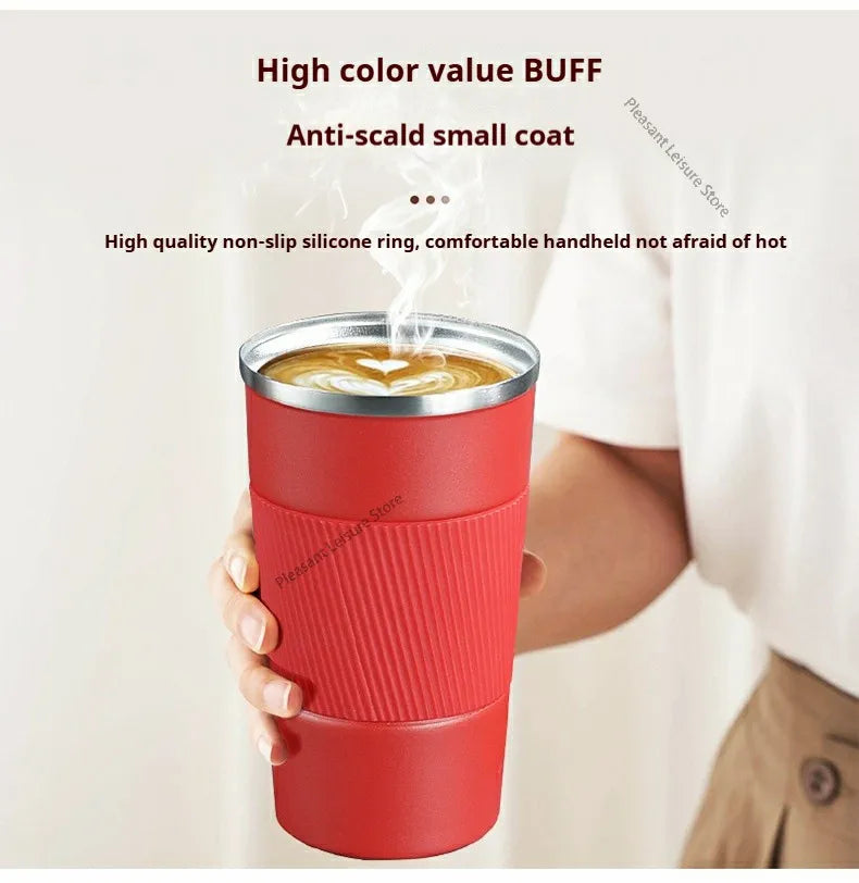 380/510ML Stainless Steel Car Thermal Cup Coffee Cup  for Outdoor Sports Cold and Heat Thermal Mug Tumbler Insulated Flask Water