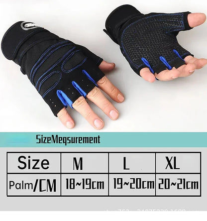 Men's and Women's Outdoor Cycling Hiking Shock Resistant Gloves Fitness Weightlifting Anti Slip Wrist Protection Gloves