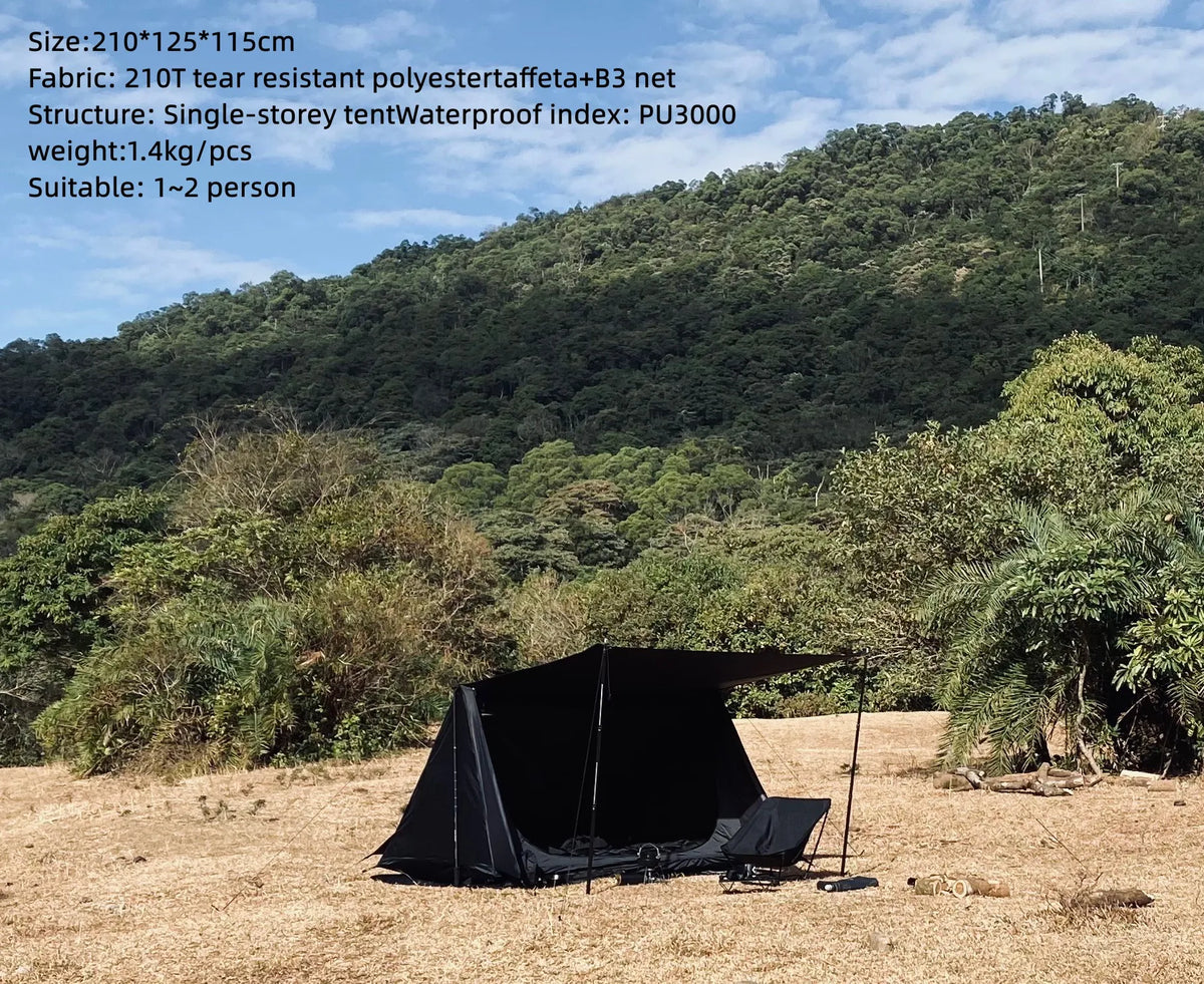 Ultralight Bushcraft Shelter,Brown,Army Green and Black, Backwoods Shelter