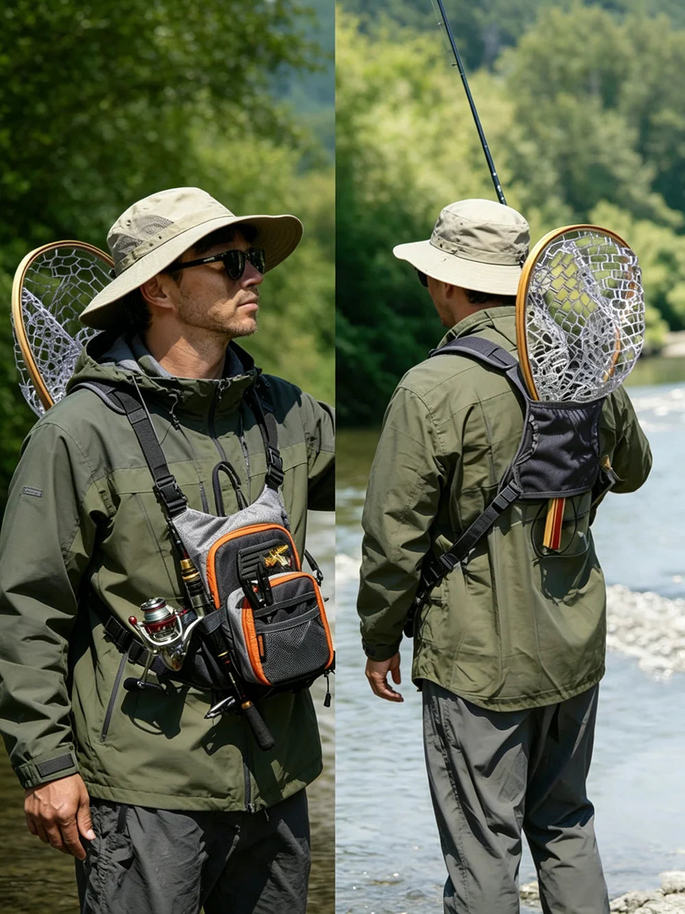 Fly Fishing Chest Bag (Holds Two Fly Boxes)
