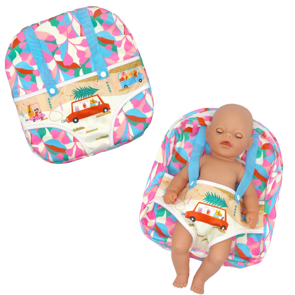 New Carrier Backpack For 12/14/16/18 Inch Born Baby Doll, 30/35/40/25cm Girl Dolls Out Going Holder