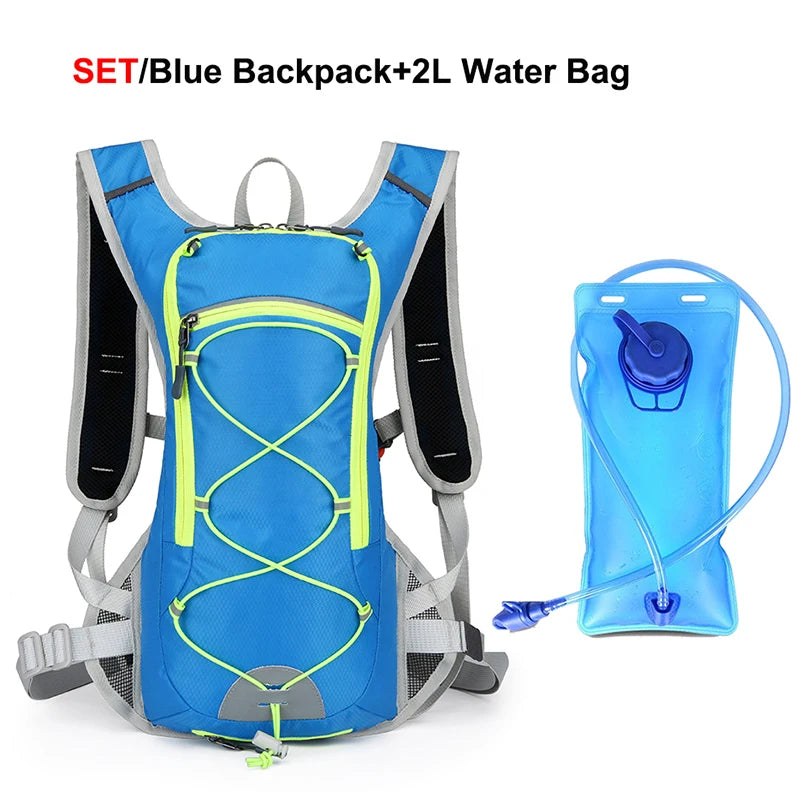 Cycling Backpack Water Bag Set 2L MTB Bike Hydration Pack Bicycle Knapsack Water Bags Mountaineering Running Backpack 2Liters