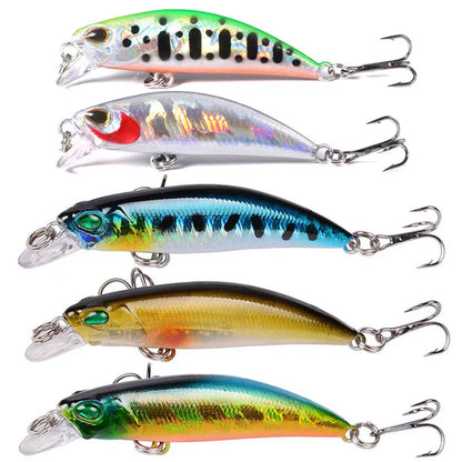 5pcs Fishing Lure Kit Sinking Minnow Trout Artificial Bait Crank Bait Bass Hook Wobbler Fishing Tackle Box Floating Jerkbait