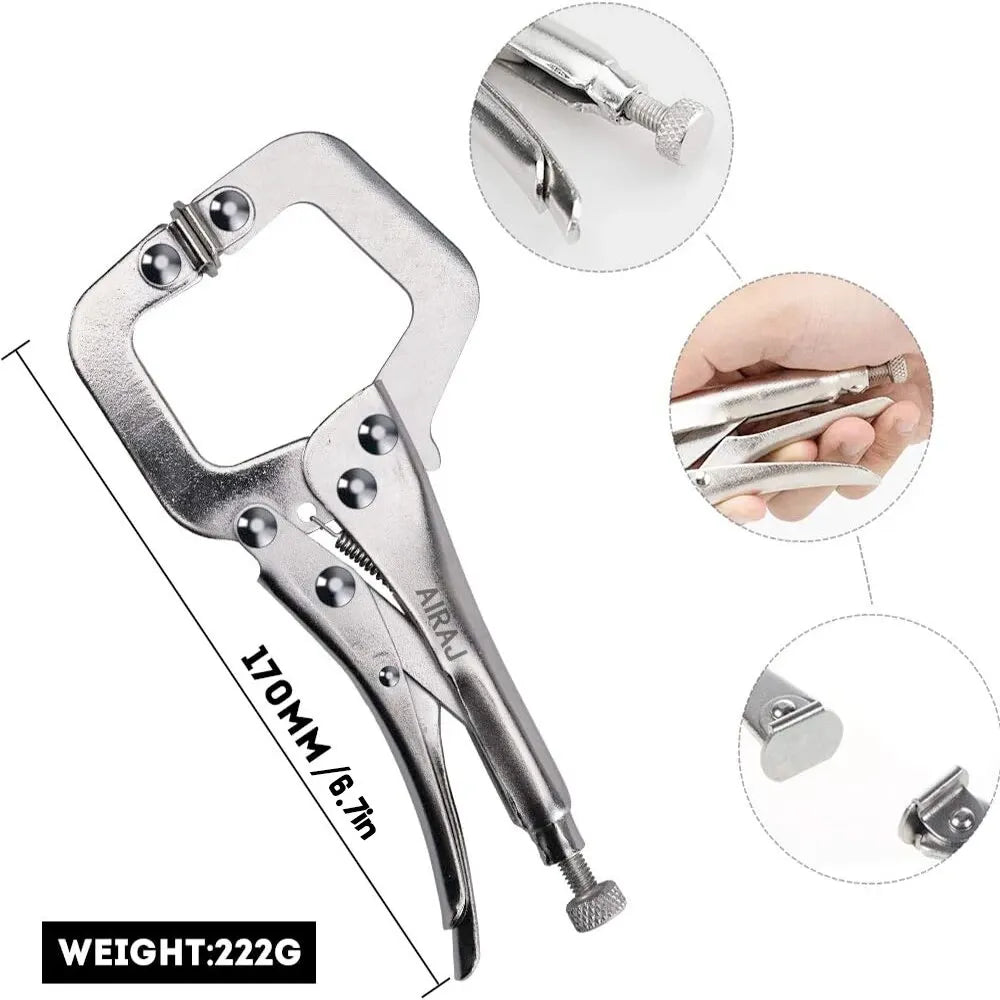AIRAJ 7 inch Multifunctional Pliers, Locking pliers Carbon Steel Electrician, Anti Slip Maintenance, Durable Manual Tool