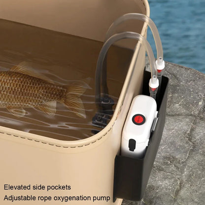 Foldable Live Fish Bucket with Rope