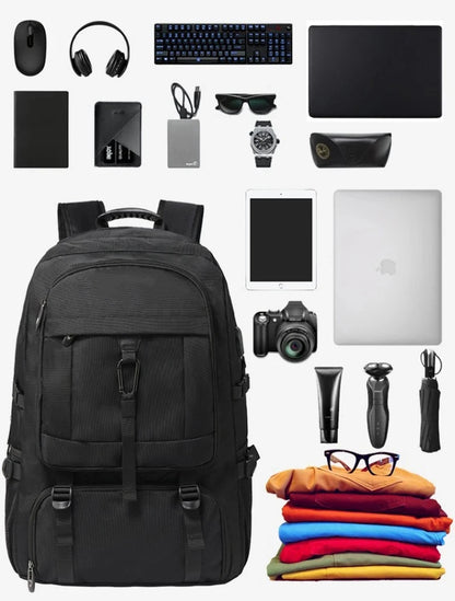 50L 80L Backpack Large Travel Backpack Men Separate Shoe Compartment Business Bag Outdoor Sports Man Black Storage Backpacks