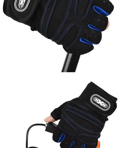 Men's and Women's Outdoor Cycling Hiking Shock Resistant Gloves Fitness Weightlifting Anti Slip Wrist Protection Gloves