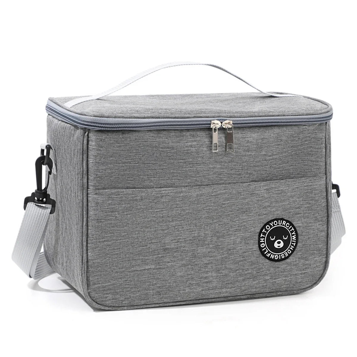 Capacity hand-held with shoulder strap insulated bag, lunch box bag, student thickened waterproof lunch bag。