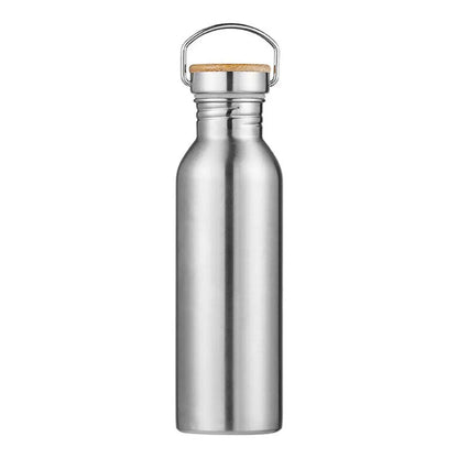 Portable Stainless Steel Bicycle Water Bottle Sports Fitness Single Walled Vacuum Insulated Metal Flask