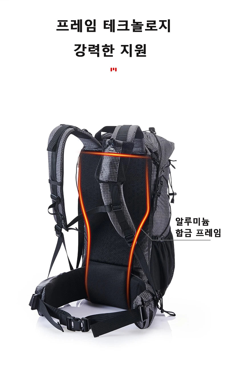 Naturehike Camping Backpack 60+5L Large Capacity Waterproof Climbing Bag Ultralight Travel Man Backpack Outdoor Hiking Backpack