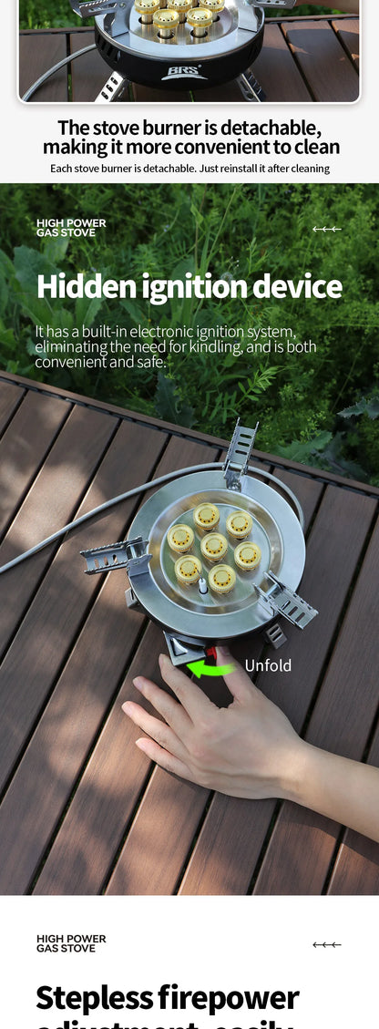 BRS-207/BRS-203 Outdoor Seven Star Stove Three Star Stove Portable Folding Gas Stove Fierce Stove