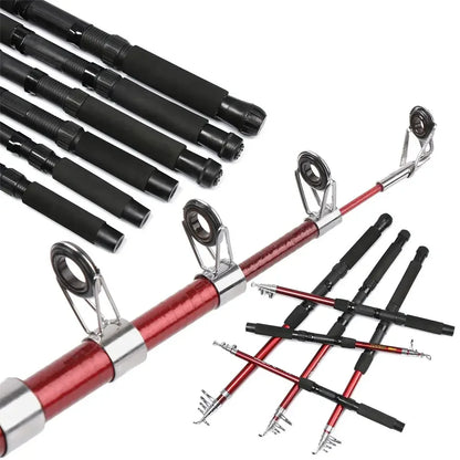 1.5-3.0m Fishing Tackle Tools Outdoor Fiberglass Sea Rod Telescopic Fishing Rod Pole