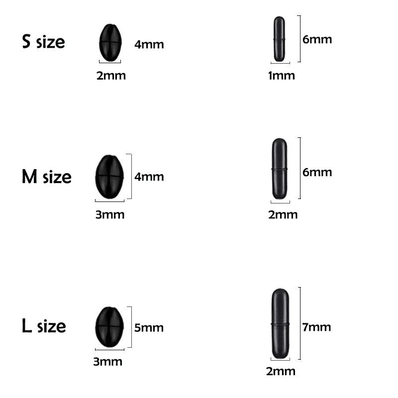 PRO BEROS Rubber Bobber Stoppers (60 Pack)