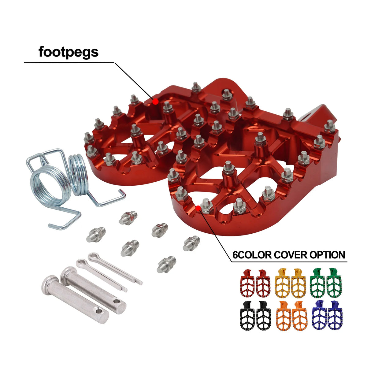 For YAMAHA TW200 PW50 PW80 TTR90 TTR90E Honda CR CRF XR 50 70 80 100 110 KAYO Footpegs Footrests Foot Pegs Rests Pedals