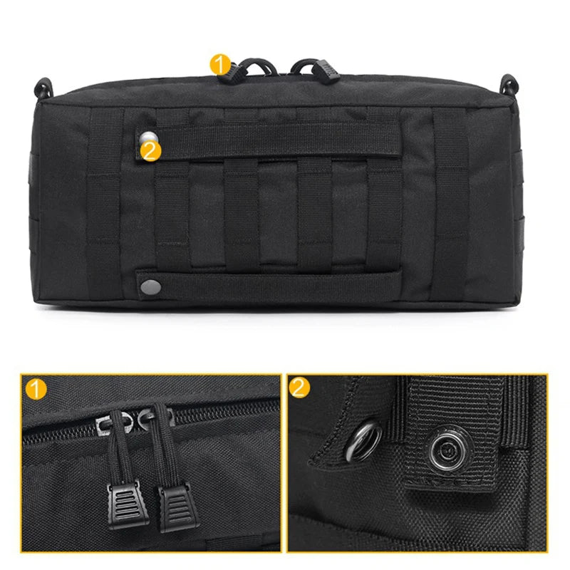Tactical Pouch Molle EDC Nylon Waterproof Hunting Bag Sports Fishing Waist Pack Travel Camping Hunting Cross-body Shoulder Bag