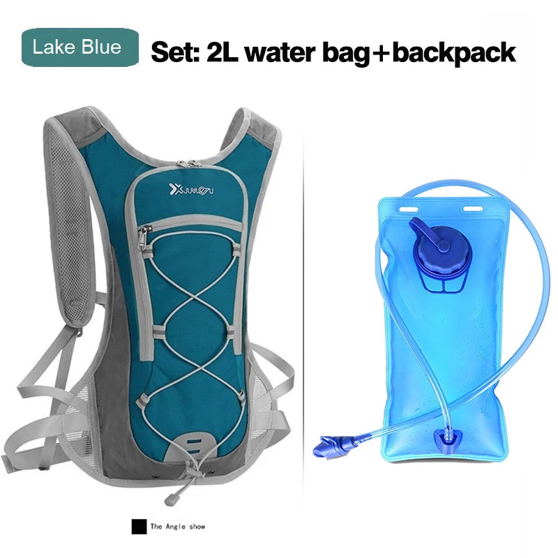 Cycling Backpack Water Bag Set 2L MTB Bike Hydration Pack Bicycle Knapsack Water Bags Mountaineering Running Backpack 2Liters