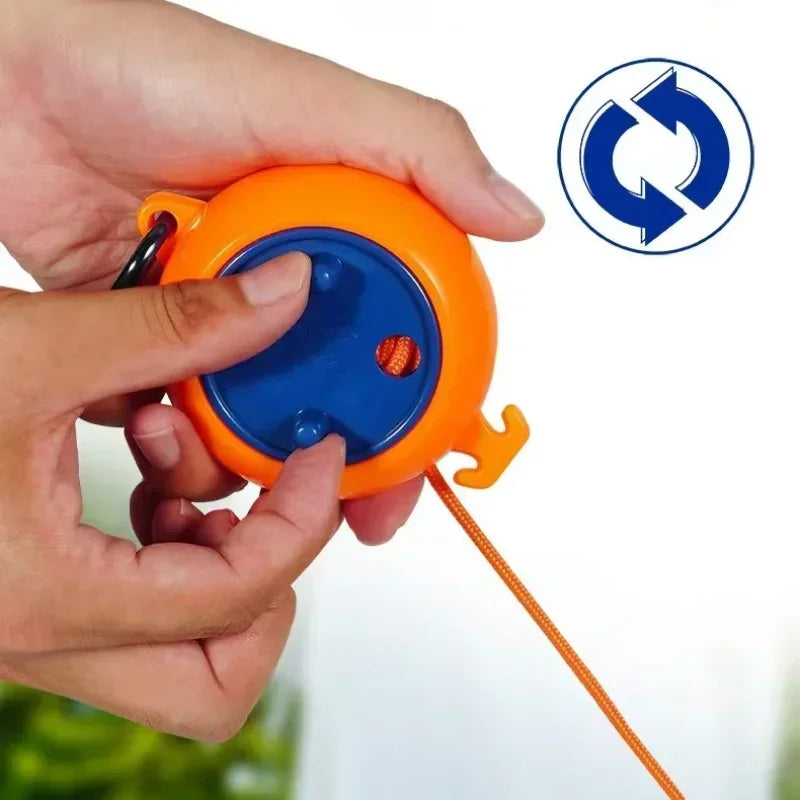 1Pcs 10M Clothesline Laundry Drying Rope Outdoor Clothes Line Windproof Anti-slip Retractable Cord for Hotel Camping Accessories