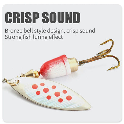 5pcs Fishing Lure Spinner Bait, Bass Trout Salmon Hard Metal Spinner Baits Kit with Tackle Boxes