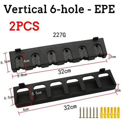 Wall Mount Fishing Rod Rack (6 Rods)