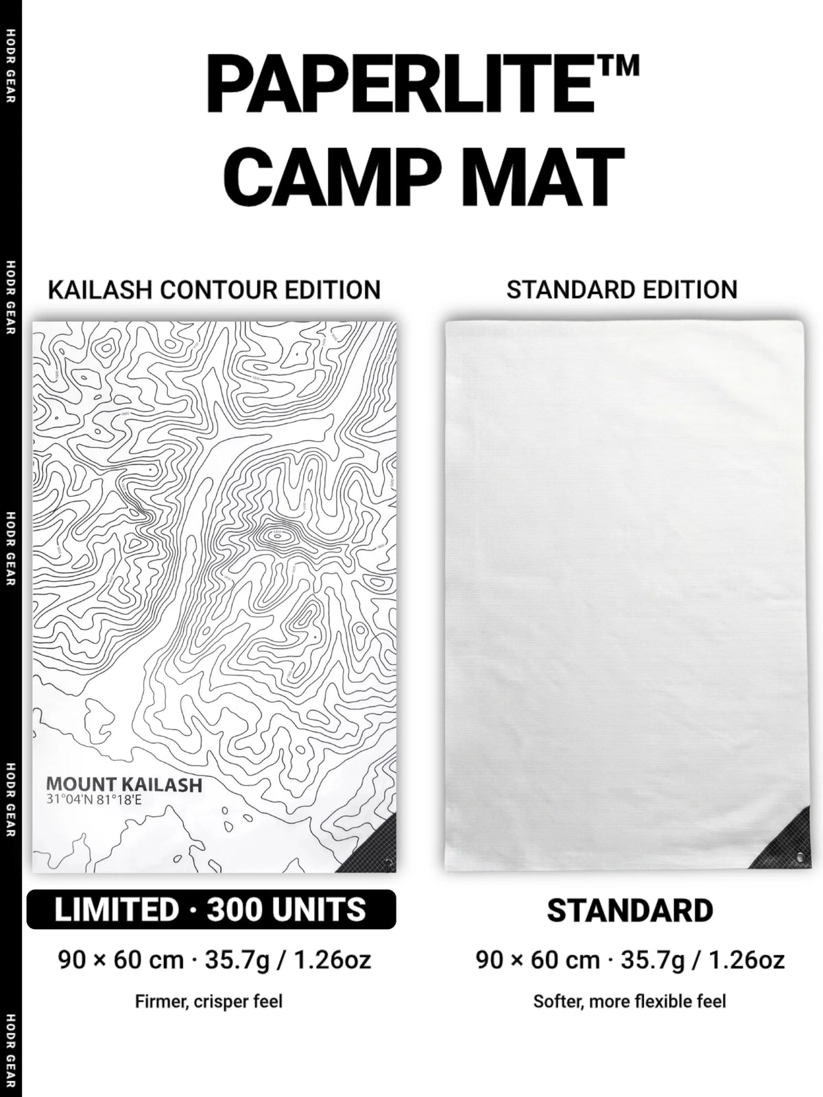 HODRGEAR PaperLite Tyvek Tent Vestibule Mat 35g Ultralight Ground Sheet Tent Foortprint Waterproof Tent Footprint Camping Hiking