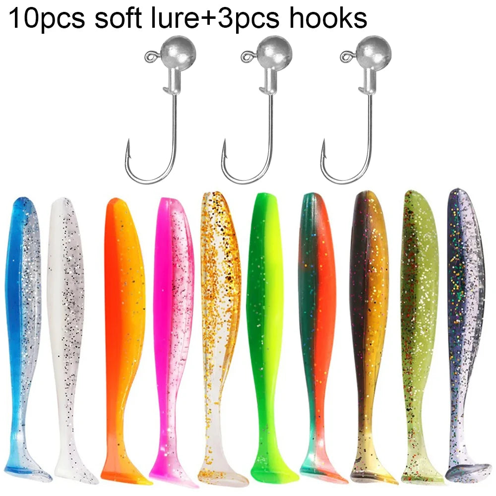 GOBAIT T-Tail Worm and Jig Head Kit
