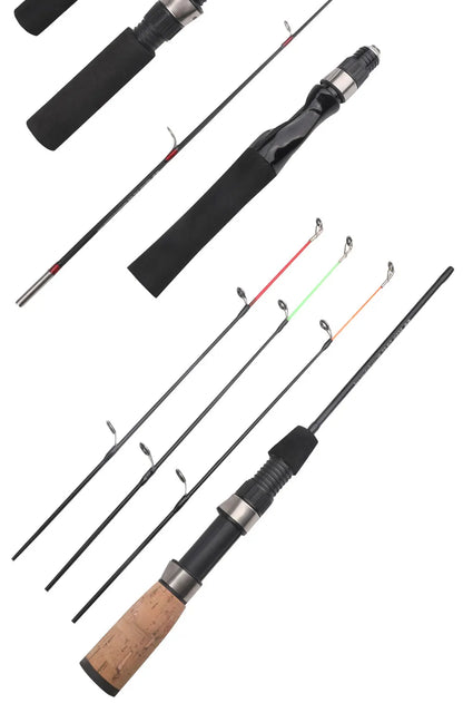 Mini Telescopic Ice Fishing Rod with 3 Tips