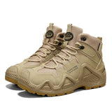 2025 Men’s Mountaineering Boots – Thick Sole Outdoor Hiking Sneakers | Non-Slip Wear-Resistant Autumn Work Shoes