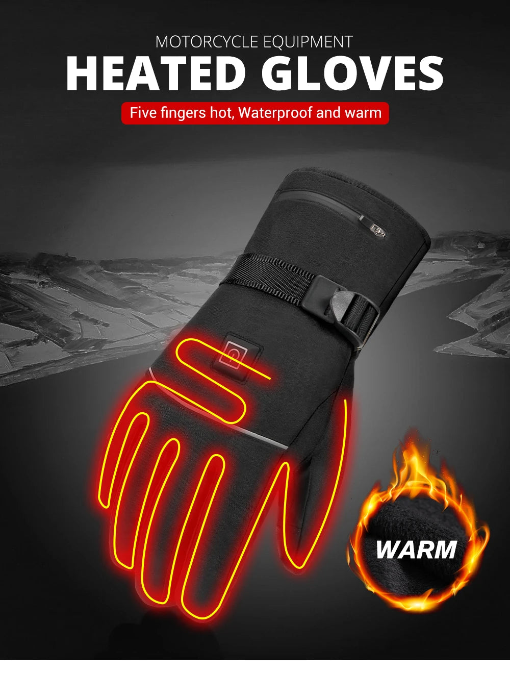 HEROBIKER Heated Winter Gloves