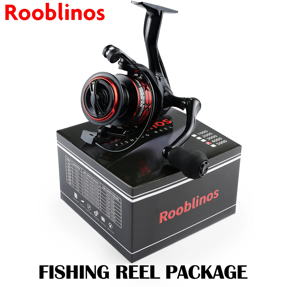 ROOBLINOS NX Fishing Reel 5.2:1 1000-6000 Max Drag 9KG Spinning Reels Metal Spool Reel Drag Fishing Reel,Fishing Accessories