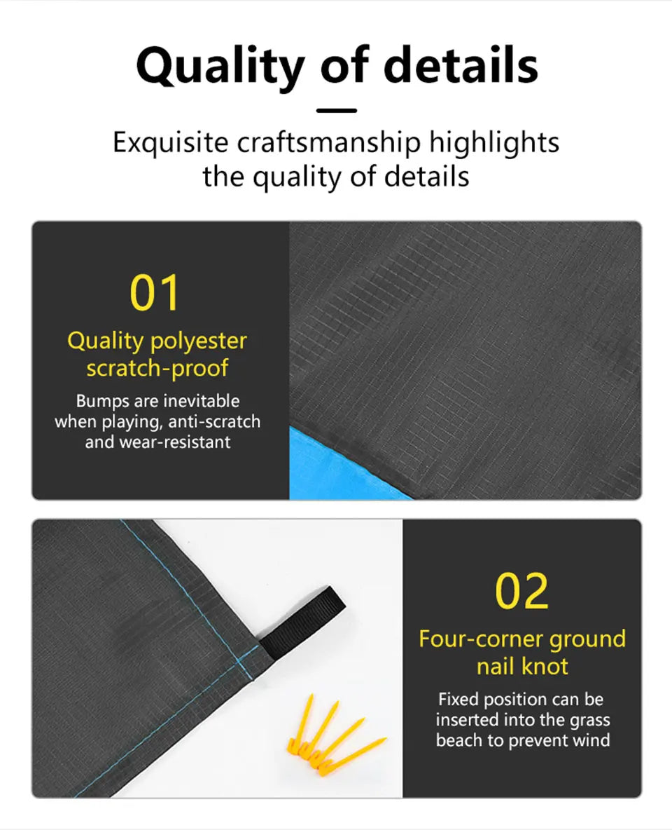 200*210cm Sandproof Beach Blanket Waterproof Beach Mat Portable Lightweight Picnic Blanket Camping Mat For Travel Hiking Sports