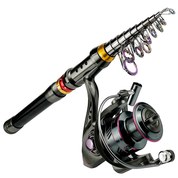 Carbon Fiber Telescopic Rod & Reel Combo (1.8 to 3.6m)