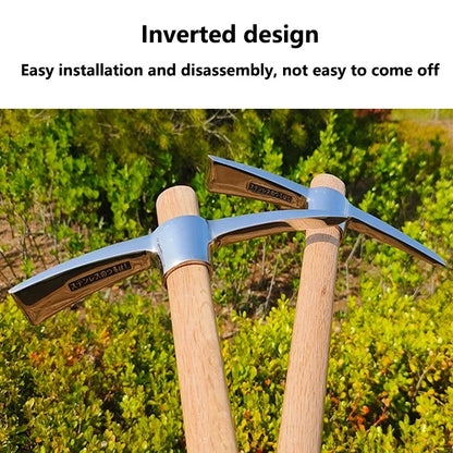 Stainless Steel Pickaxe – Heavy Duty Outdoor Gardening & Root Digging Hoe Axe