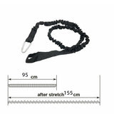 Elastic Kayak Paddle Leash & Fishing Rod Holder – Stretchable Coiled Safety Rope with Carabiner for Canoe, Rowing & Boat Accessories