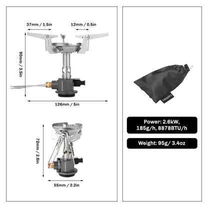 Fire-Maple GreenPeak II Regulated Backpacking Stove with Piezo Igniter