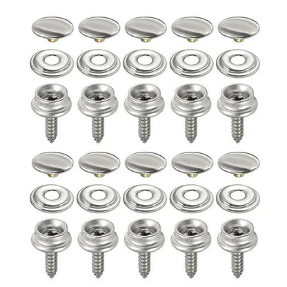 30Pcs Snap Fastener Stainless Canvas Screw Kit Tent Boat Marine Car Canopy Accessories Be Used In Marine Boat Bovers Awnings Etc