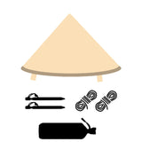 Tent Connector for Tarp and Pyramid Tent Outdoor Camping Accessory