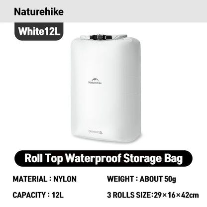 Naturehike Rolled Storage Bag Outdoor Travel Hiking Lightweight Waterproof Vacuum Compression Dispenser Bags Portable Organizer