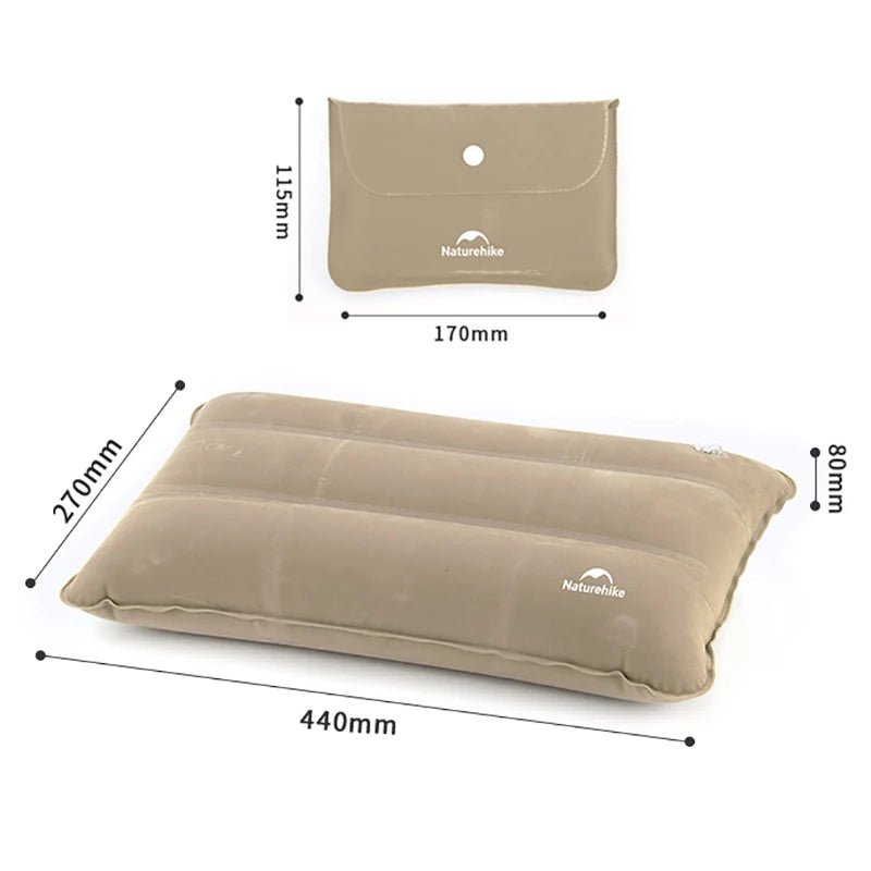 Naturehike Square Inflatable Pillow Outdoor Camping Hiking Ultralight Travel Portable Airplane Folding Pillows Soft Comfortable