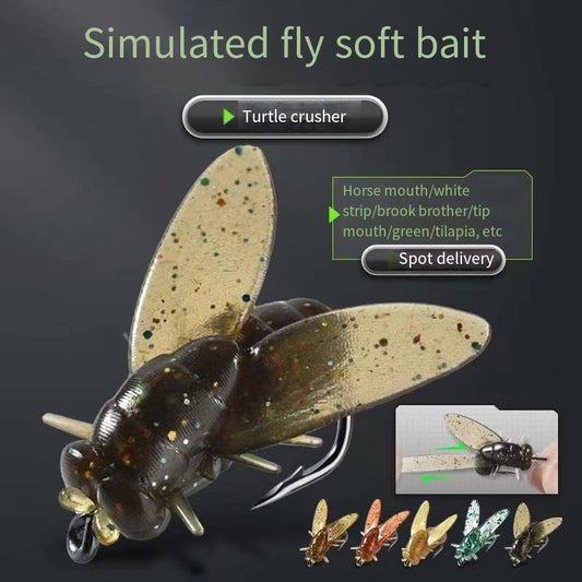 Soft Rubber Insect Flies Set (10 Pack)