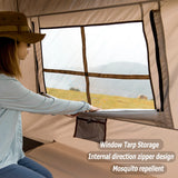 Mountainhiker Automatic Tent 3-4 Persons 2 Doors 2 Windows Sleeping Tent Outdoor Tent Hiking and Camping Tent Black Khaki