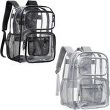 PACKISM Clear Backpack for School - 17 inch Large Heavy Duty Clear Bookbag, See Through PVC Backpacks (for age 12 above)