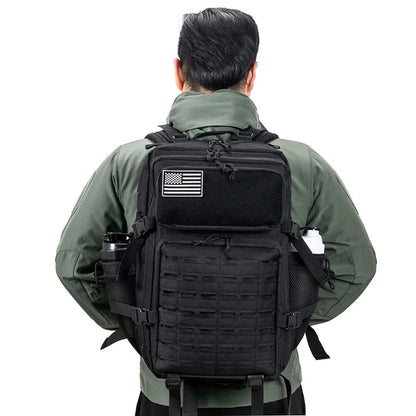 45L Tactical Backpack Survival Bag Hunting MOLLE Backpack GYM For Men EDC Outdoor Hiking Rucksack With Bottle Holder