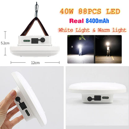 13500maH 60W Rechargeable LED Camping Lantern with Magnet Strong Light Portable Flashlights Tent Lights Work Repair Lighting
