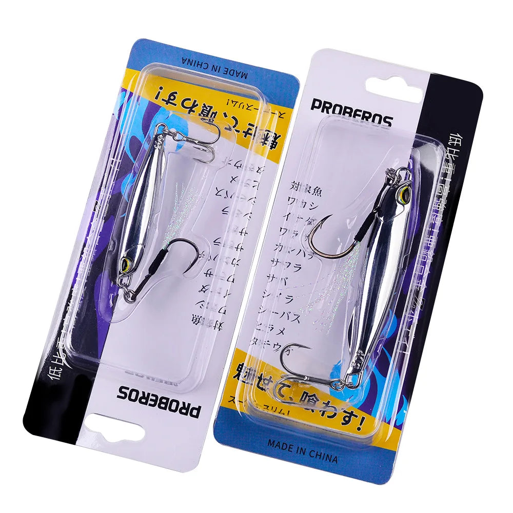 PRO BEROS Electroplated Spoon Metal Jig (10-80g)
